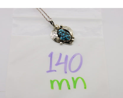 Navajo Necklace 925 Silver Natural Seafoam Turquoise Native Artist C.80's