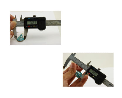 Navajo Kokopelli Earrings 999 Nickel Chip Inlay Turquoise Coral Native American