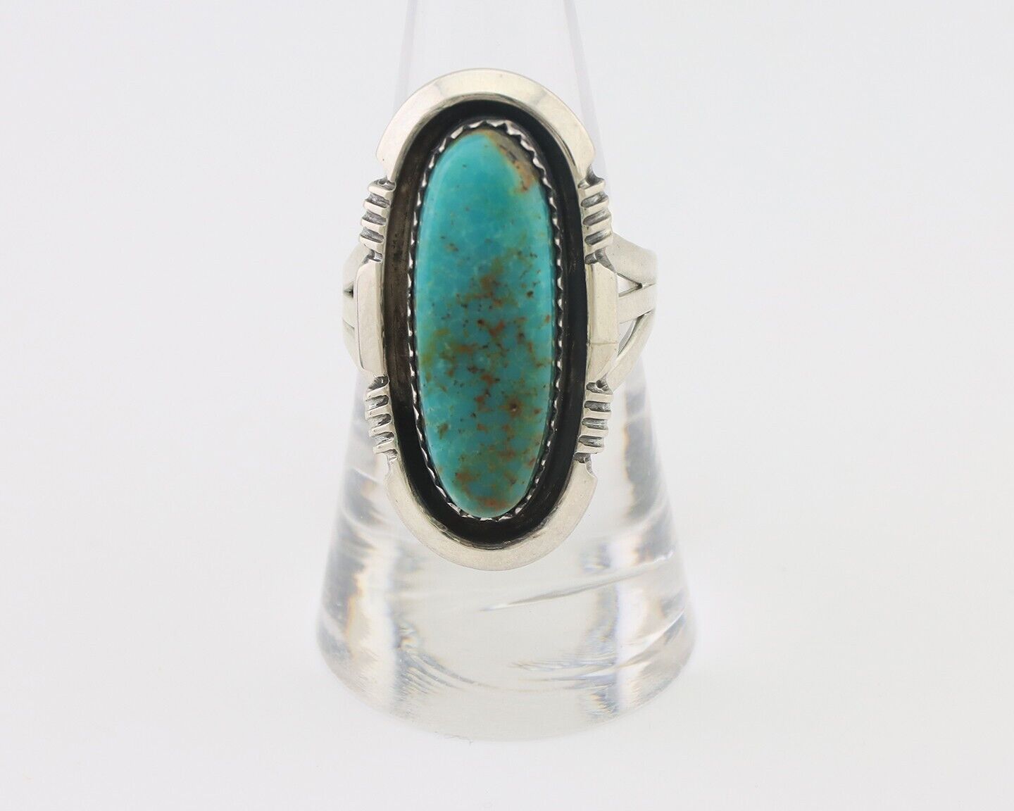 Navajo Ring 925 Silver Royston Turquoise Native American Artist C.80's