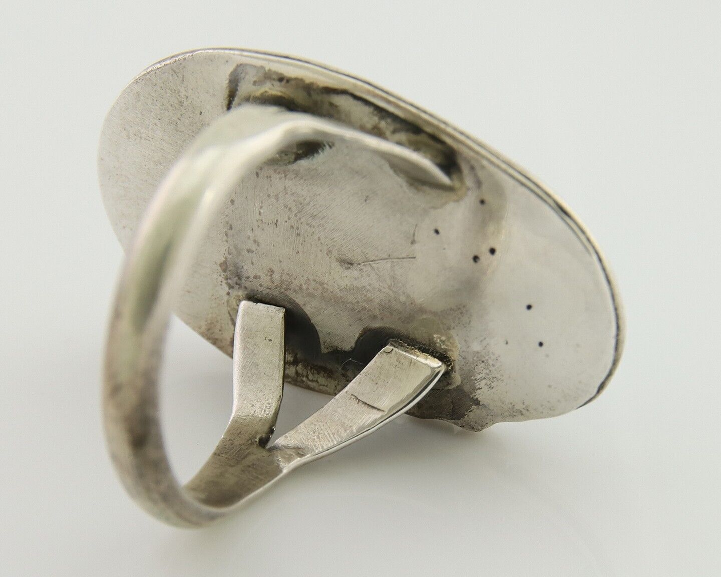 Navajo Handmade Ring 925 Silver Turquoise Native Artist C.80's