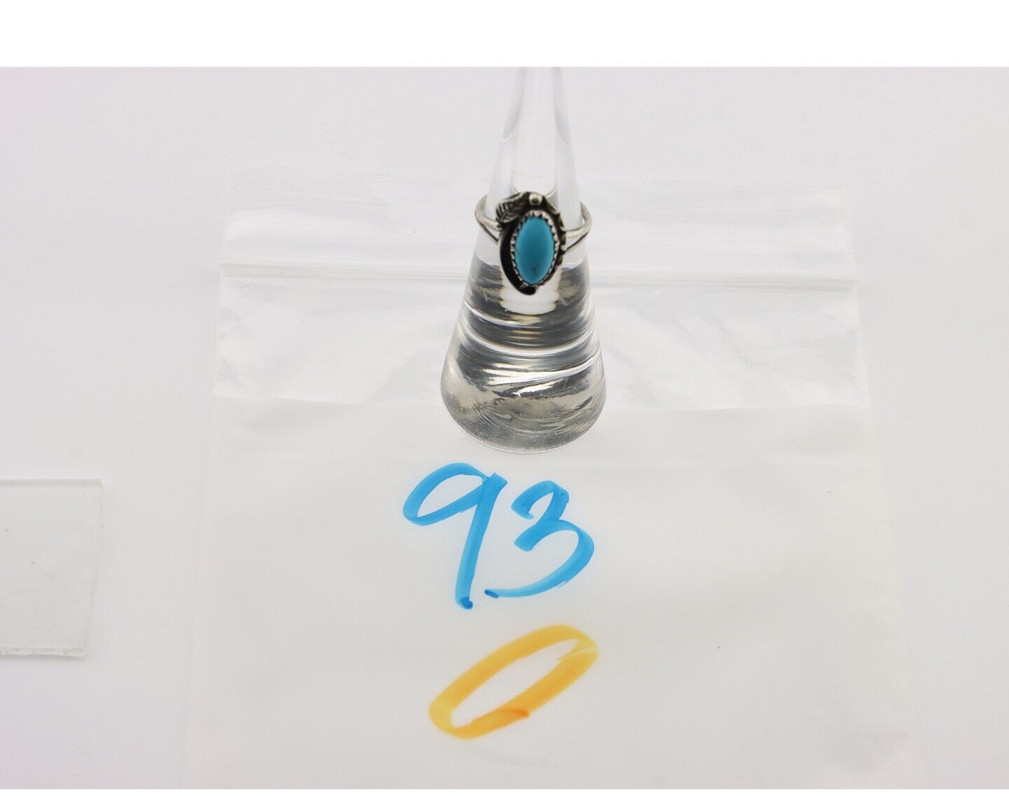 Navajo Ring 925 Silver Turquoise Artist Signed SkyStone Creations C.80's