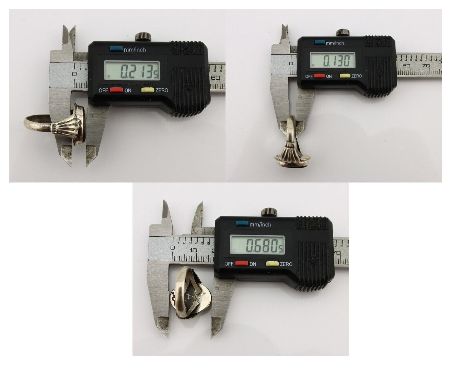 Navajo Handmade Ring 925 Silver Natural High Grade Fire Opal Native Artist C.80s