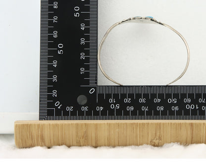 Vintage Navajo Bracelet 925 Silver Turquoise Tranditional Handmade Signed RB