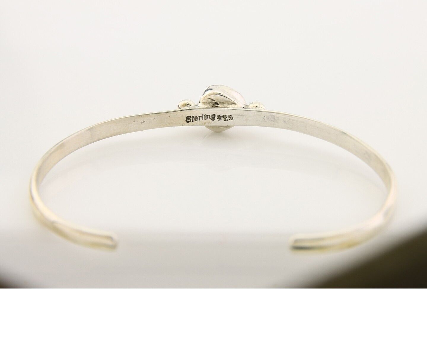 Navajo Bracelet .925 Silver Mediterranean Red Coral Cuff Native Artist C.80's