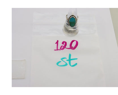 Navajo Ring 925 Sterling Silver Natural Turquoise Native American Artist C.80's
