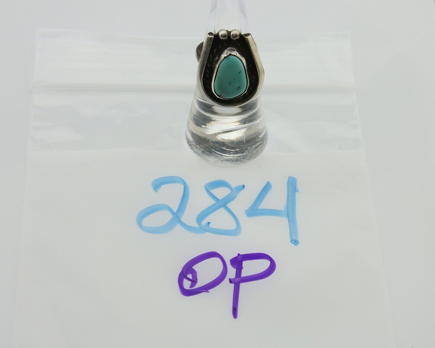 Navajo Handmade Ring 925 Silver Royston Turquoise Native Artist C.80's