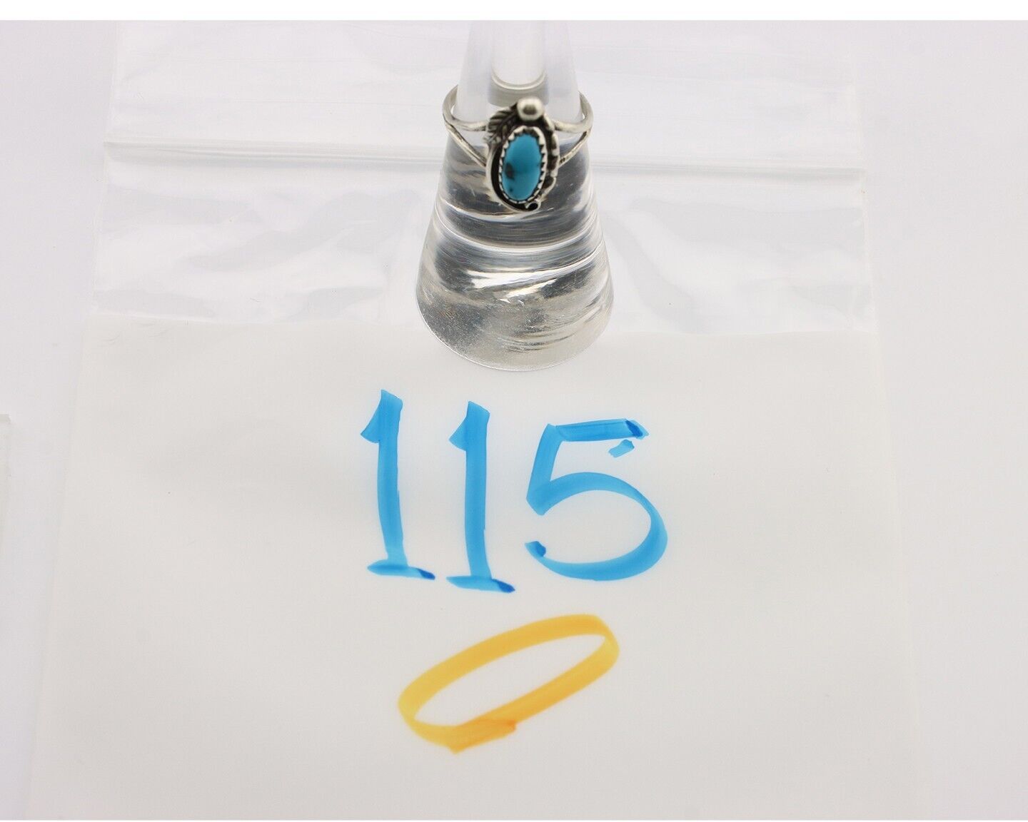 Navajo Ring 925 Silver Turquoise Artist Signed SkyStone Creations C.80's