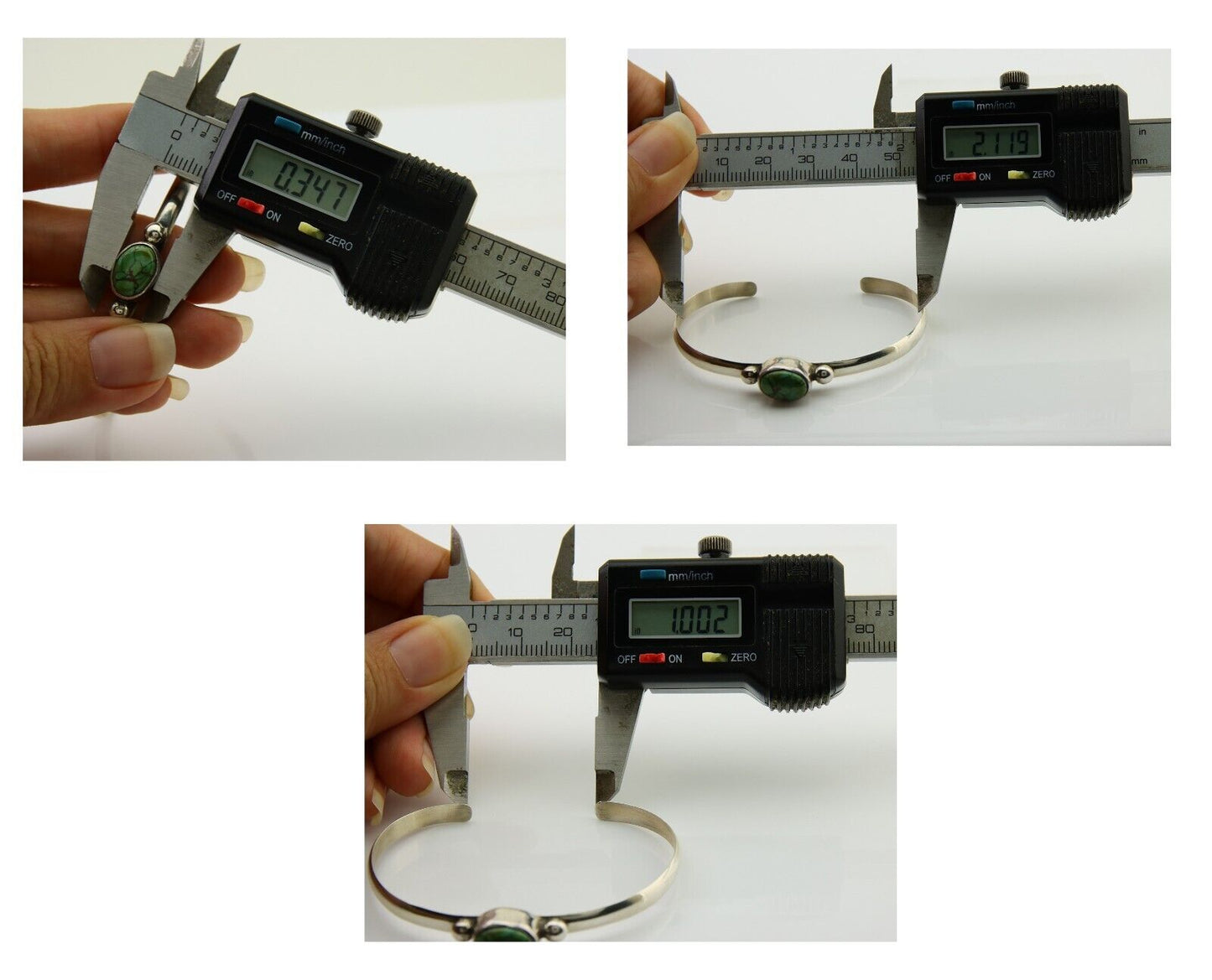 Navajo Cuff Bracelet Spiderweb Turquoise 925 Silver Native American Artist C.80s