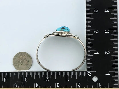 Navajo Cuff Bracelet 925 Sterling Silver Handmade Vintage Signed DK