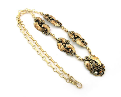 Navajo Necklace Sterling Silver & Gold Authentic Vintage Signed Justin Morris