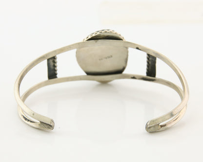 Navajo Bracelet 925 Silver Natural Blue Turquoise Native American Artist C.80s