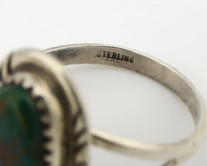 Navajo Ring .925 Silver Royston Turquoise Native American Artist C.1980's