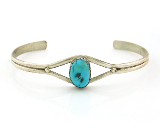 Navajo Cuff Bracelet Sterling Silver Authentic Natural Turquoise Native American