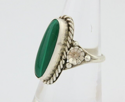 Navajo Ring 925 Silver Buffalo Tuquoise Artist Signed Davina Benally Size 7.25