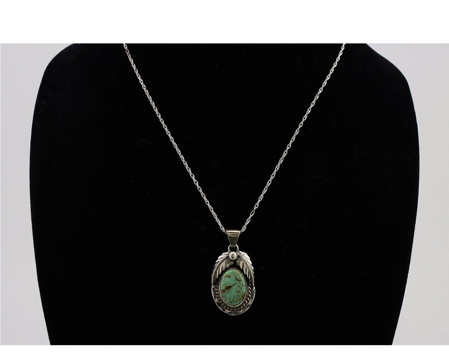 Navajo Necklace Turquoise Necklace 925 Silver Artist Signed SunRise C.80's