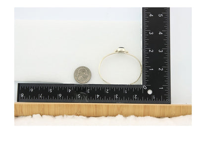 Navajo Cuff Bracelet Sterling Silver Natural Mined Black Onyx Native Artist