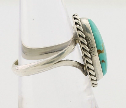 Navajo Ring 925 Silver Natural Blue Turquoise Native American Artist C.80's
