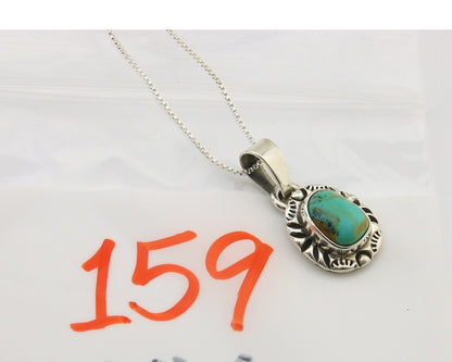 Navajo Necklace 925 Silver Natural Turquoise Artist Signed C Montoya C.80's