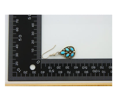 Navajo Earrings 925 Silver Natural Turquoise Native Artist C.80's