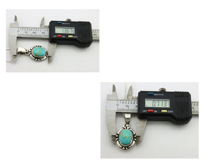 Navajo Necklace 925 Silver Arizona Turquoise Handmade Signed Gecko C.90's