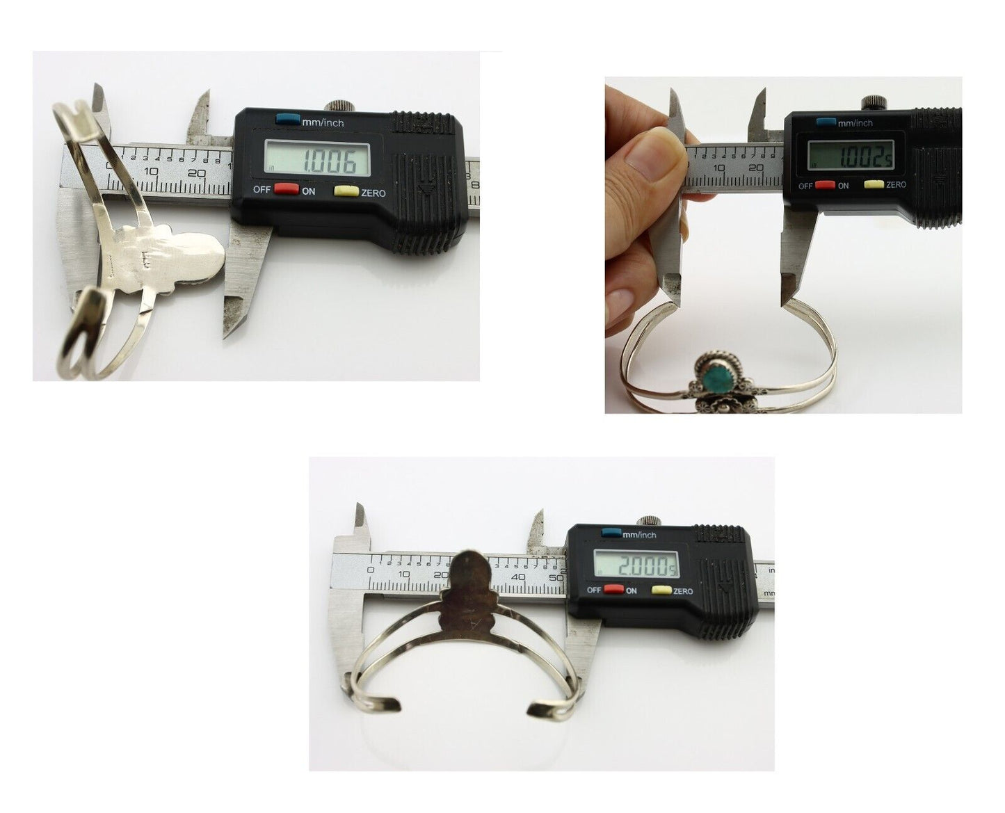 Navajo Bracelet 925 Silver Kingman Turquoise Artist Native American C.80's