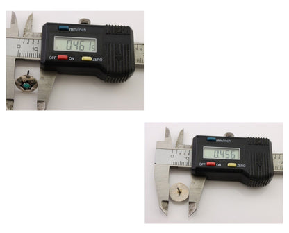 Navajo Handmade Earrings 925 Silver Natural Turquoise Native Artist C.80's