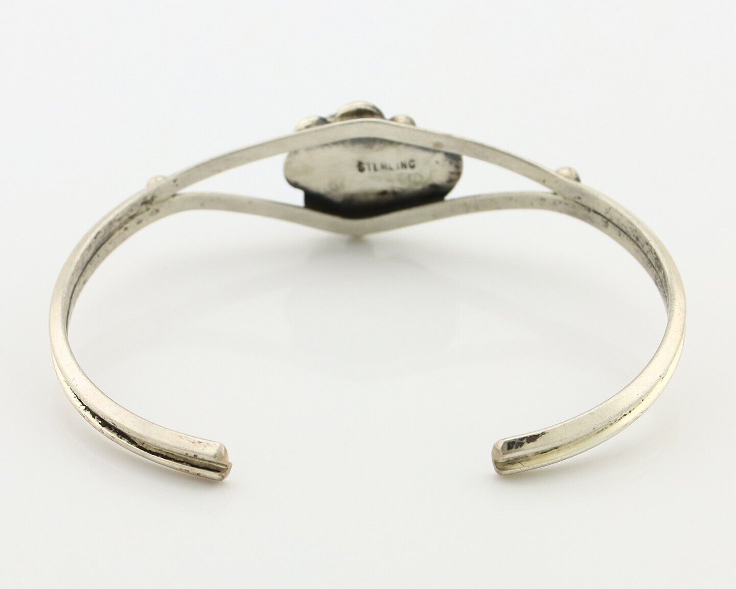 Navajo Handmade Bracelet 925 Silver Natural Blue Turquoise Native American C80s