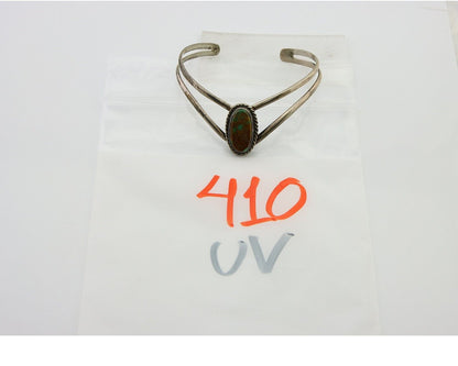 Navajo Bracelet 925 Silver Turquoise Cuff Artist Signed MC C.80's