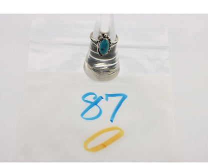 Navajo Ring 925 Silver Turquoise Artist Signed SkyStone Creations C.80's