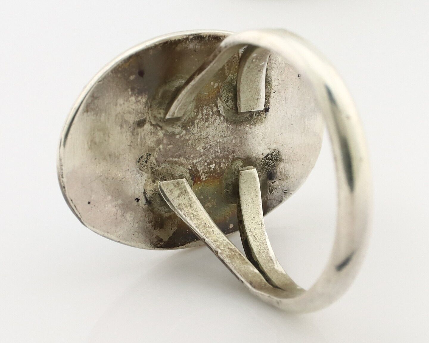 Navajo Ring 925 Silver Blue Turquoise Native American Artist C.80's