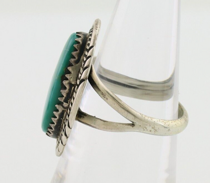 Navajo Ring 925 Silver Natural Turquoise Native American Artist C.80's