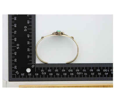 Navajo Bracelet 925 Silver Cuff Turquoise Handmade Native Artist C.80's