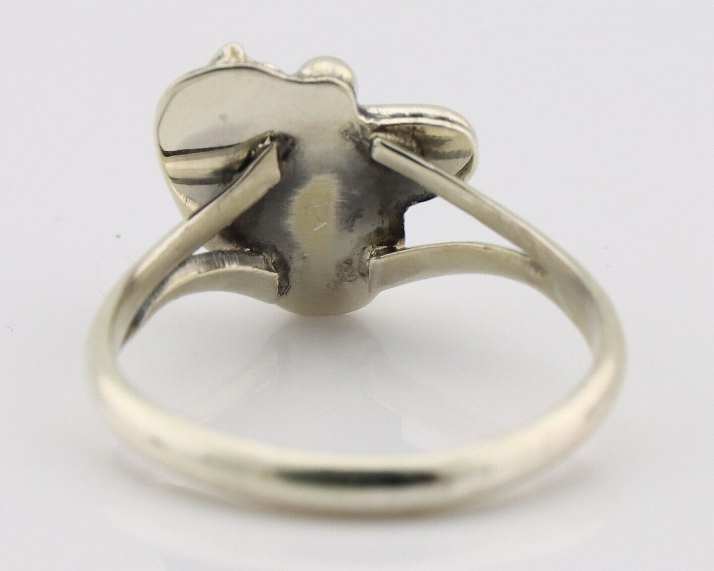 Navajo Ring .925 Silver Sleeping Beauty Turquoise Native American Artist C.80's