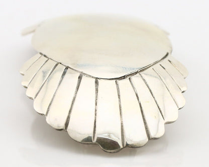 Women's Navajo Hair Clip Hand Stamped 925 Silver Artist Signed C Montoya C.80's