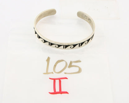 Hopi Bracelet 925 Silver Handmade Artist Signed Guy Josytewa C.80's
