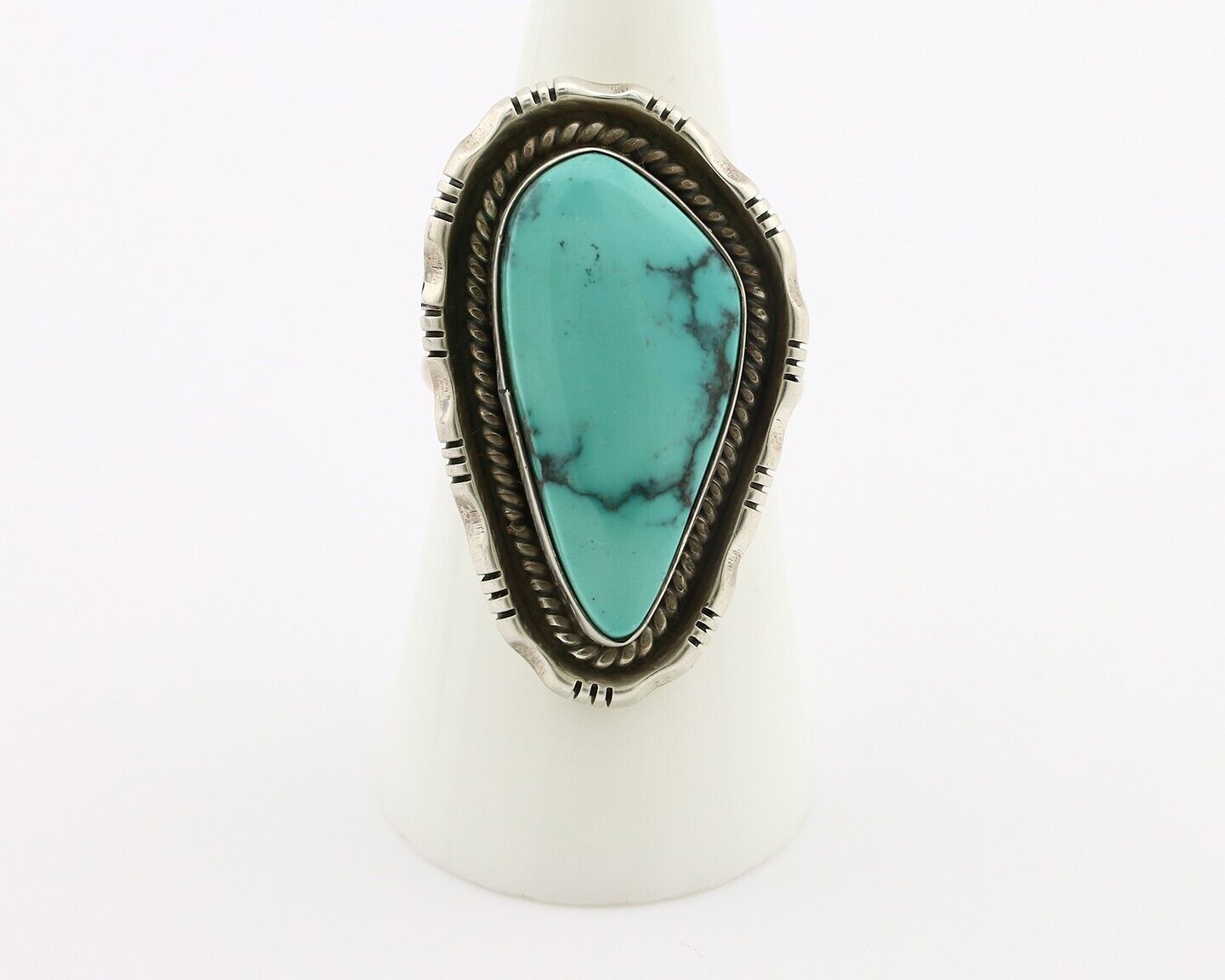Navajo Ring 925 Silver Tobe Turpen Vault Turquoise Native Artist C.80's