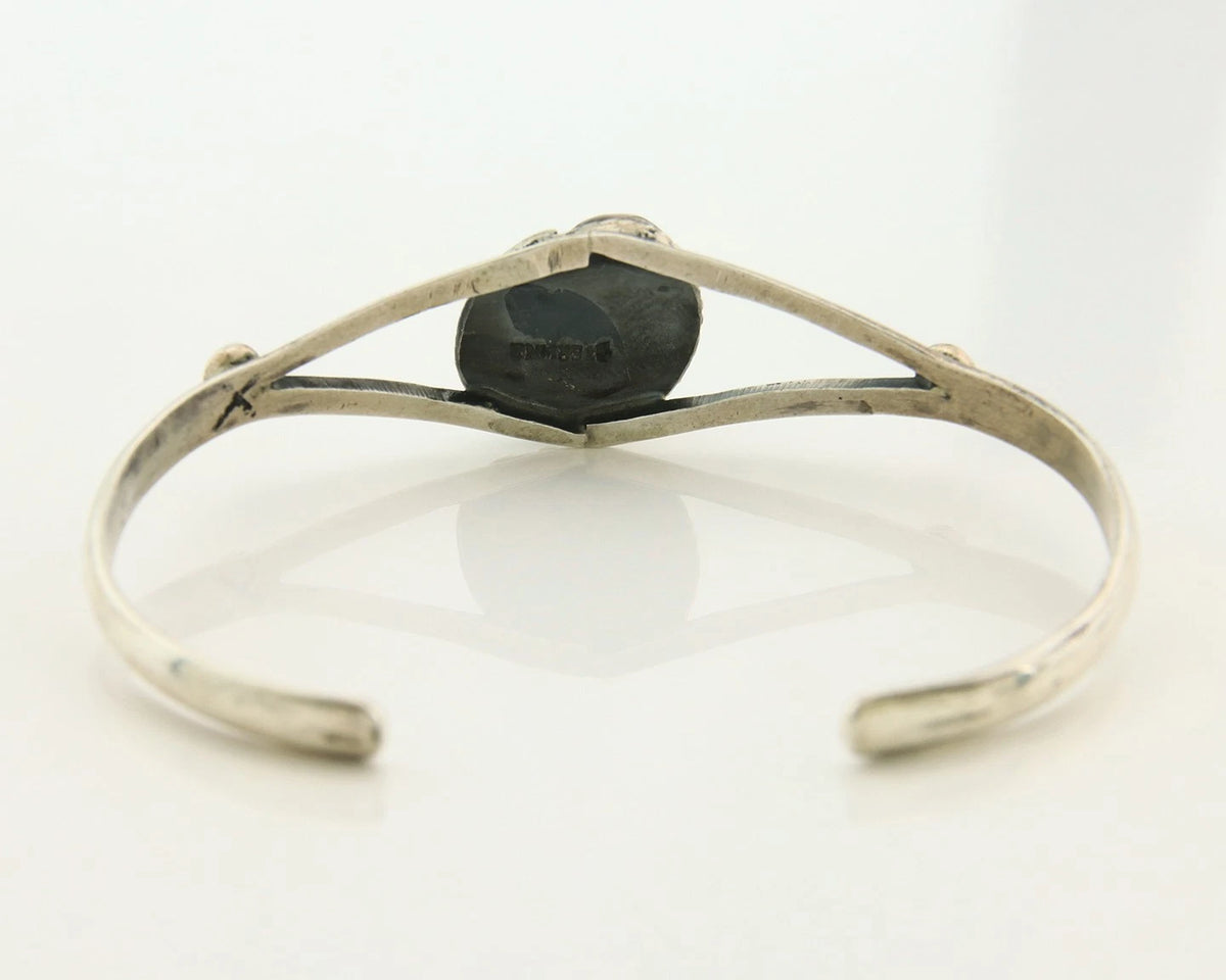 Navajo Cuff Bracelet 925 Sterling Silver Turquoise Vintage Handmade
