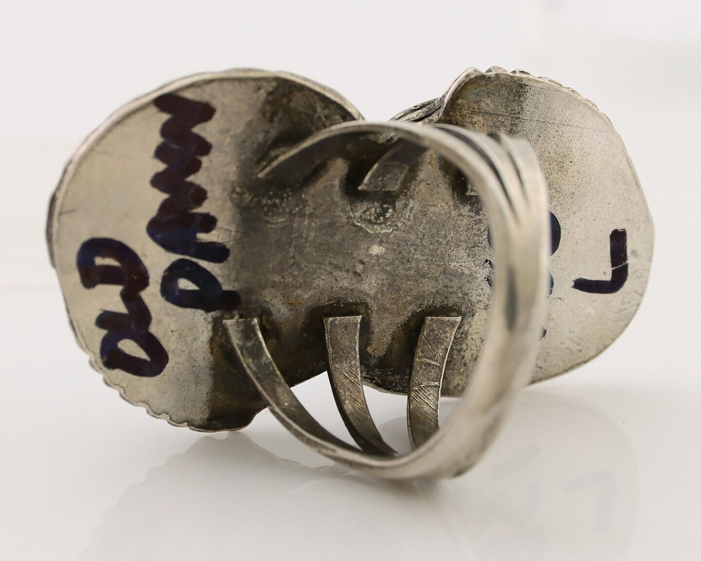 Navajo Handmade Ring 925 Silver Natural Tuquoise Native American Artist C.80's
