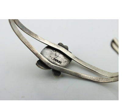 Navajo Slave Bracelet 925 Silver Arizona Turquoise Native American Artist C.80's