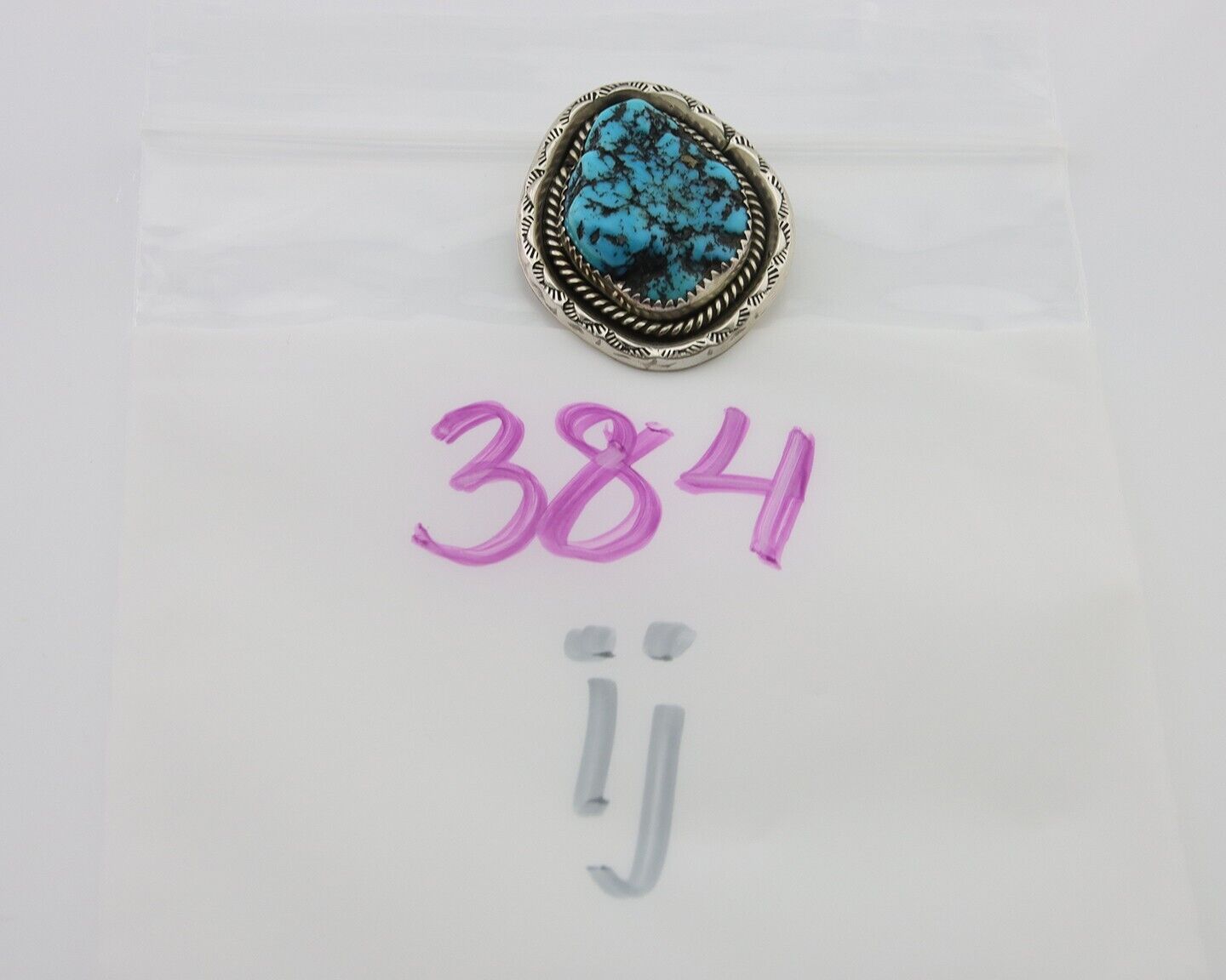 Navajo Pin Pendant 925 Silver Sea Foam Turquoise Artist Signed Hyson Craig C.80s