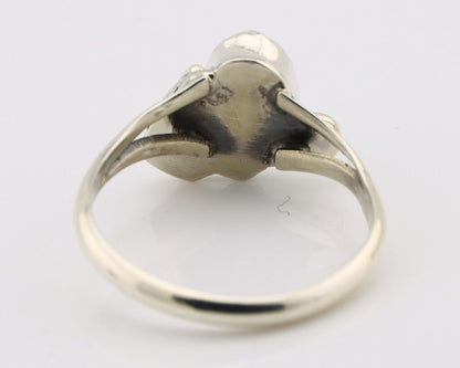Navajo Ring .925 Silver Sleeping Beauty Turquoise Native American Artist C.80's