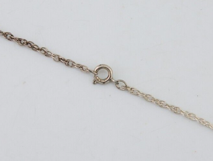 Navajo Necklace 925 Silver Natural Blue Turquoise Artist Signed M Montoya C.80's