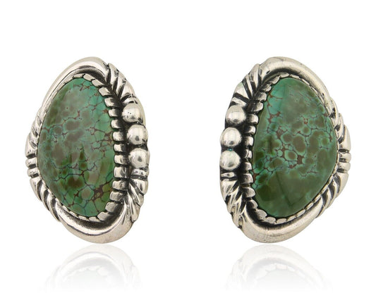 Navajo Earrings 925 Natural Royston Turquoise Native American Artist C.80's