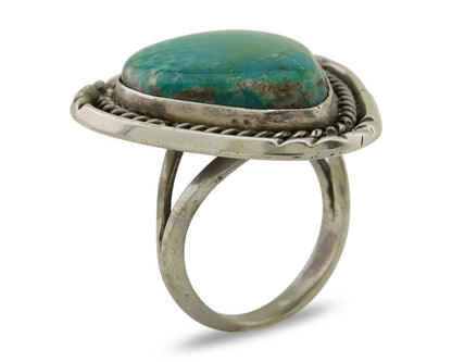 Navajo Ring 925 Silver Blue Turquoise Native American Artist C.80's
