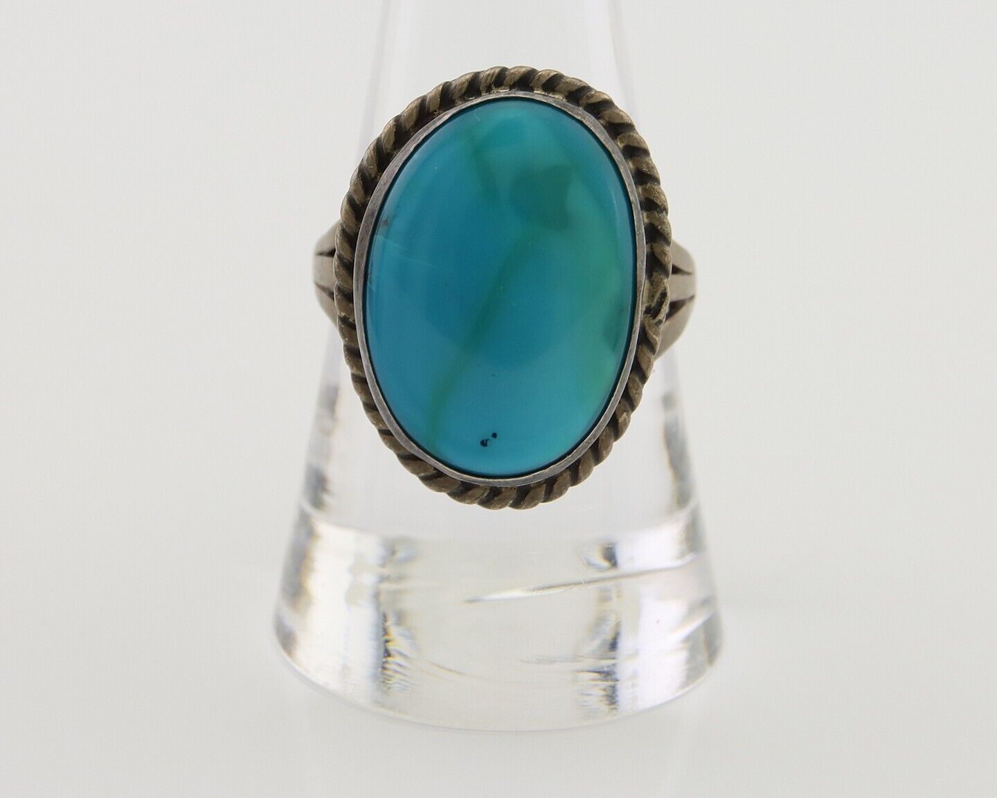 Navajo Handmade Ring 925 Silver Turquoise Native American Artist C.80's