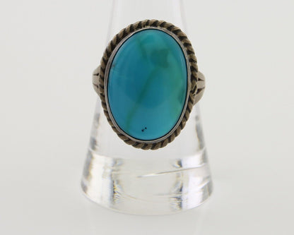 Navajo Handmade Ring 925 Silver Turquoise Native American Artist C.80's