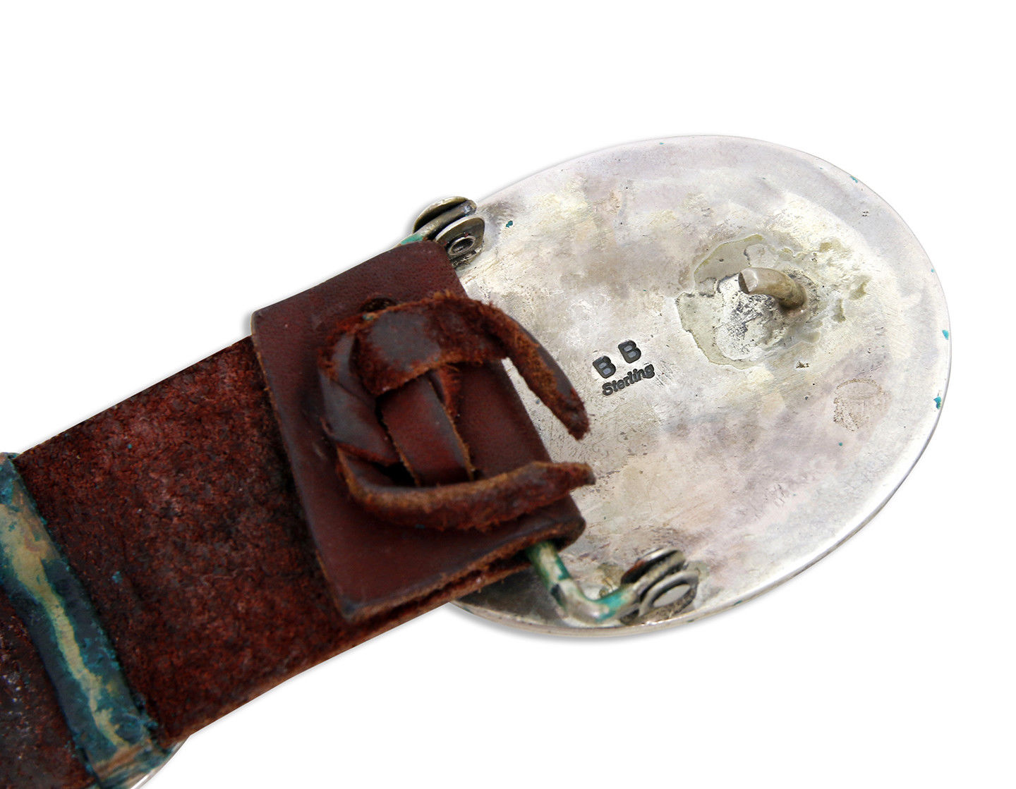 VTG Unworn Navajo Benny Benally .925 Silver Handmade Concho Belt