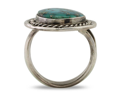 Navajo Handmade Ring 925 Silver Turquoise Native American Artist C.80's