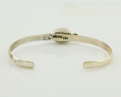 Navajo Cuff Bracelet Blue Turquoise 925 Silver Native American Artist C.80's