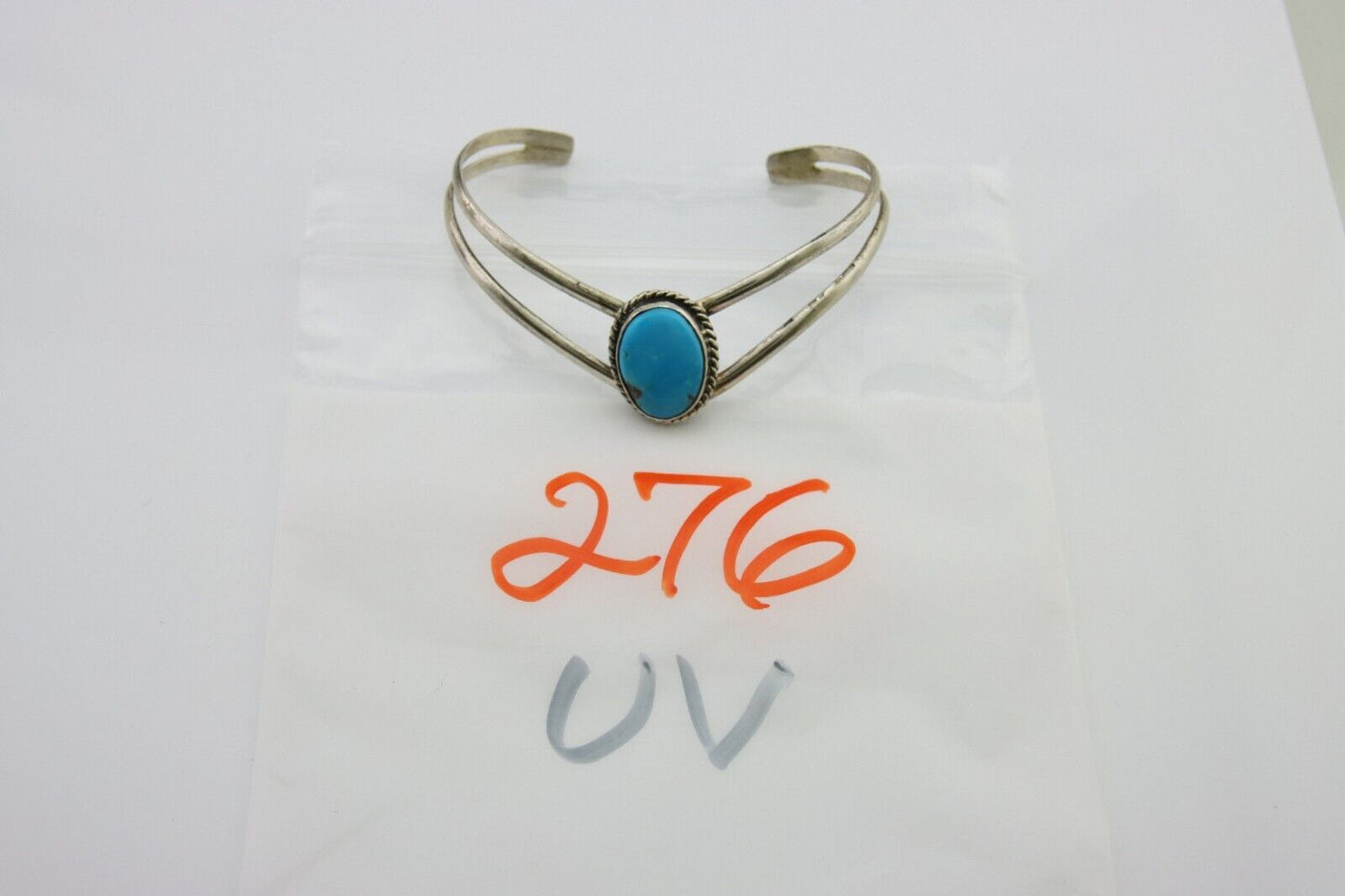 Navajo Bracelet 925 Silver Cuff Turquoise Handmade Artist Signed MC C.80's